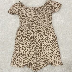 GAP Kids Tan and Brown Leopard Romper